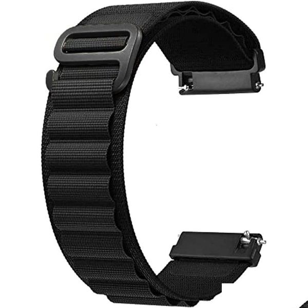 Assista Bandas Strap para Galaxy 4 5 Pro 6 Engrenagem Clássica S3 Ativo 2 Nylon Loop Correa Pulseira Amazfit Gts Mini 20mm 22mm Banda 231124 Drop Dhj8p