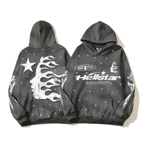 Hellstar Pant Hoodies Sportsuit Cuit Men and Women Designer Designer Hoodie Bants Pullover Street Hip Hop Print High Grey Blue White Swothirt Op45