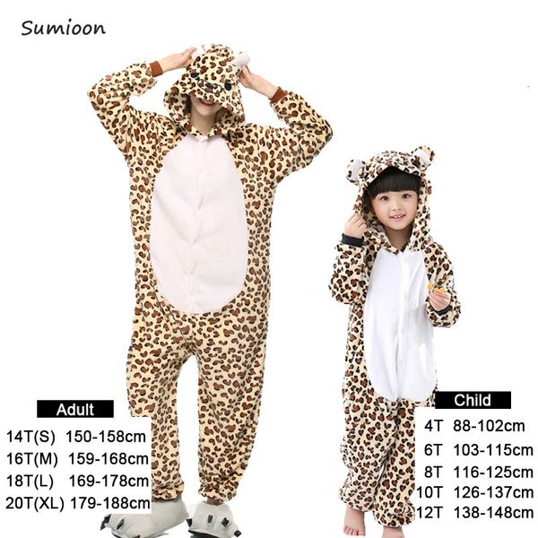 Pijamas bebê menina roupas meninos unicórnio pijamas inverno mulheres flanela kigurumi animal com capuz leopardo onesie sleepwear crianças pijamas 231124