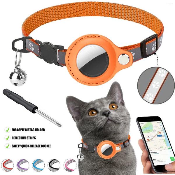 Collari per cani Collare Airtag per gatti con supporto protettivo Anti smarrimento Localizzatore Tracker Accessori riflettenti per animali domestici