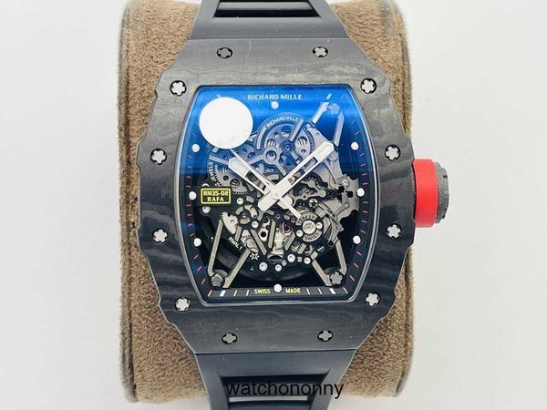 Дизайнерские часы Ri mliles Роскошные часы Удивительные механические наручные часы горячей продажи Фабрика rm35-02 Вырез Мода Личность Голова призрака Мужские цвета