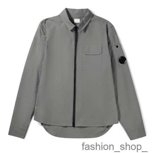 Veste cp Cp Куртки Comapnys Пальто Рубашка с лацканами с одной линзой Окрашенная в одежде универсальная верхняя рубашка Уличные куртки Stones Island 2 BXB7