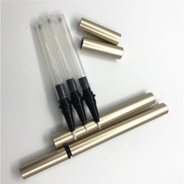 Ouro vazio cosmético delineador tubo de embalagem cílios crescimento líquido garrafa de armazenamento clássico preto vazio delineador caneta com bola de mistura tnpwi