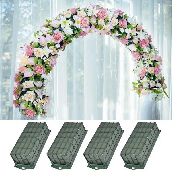 Flores decorativas gaiola de espuma floral tijolos de carro de casamento 1 peça decoração de mesa peça central arranjo de flores diy