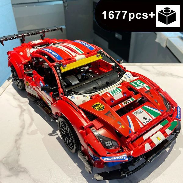 Suprimentos de brinquedos de Natal 1677 Pcs Blocos de construção de carros de corrida técnicos Modelo Farraried Speed Sports Vehicle Moc Montar Tijolos Crianças Brinquedos Presentes Fit 42125 231128