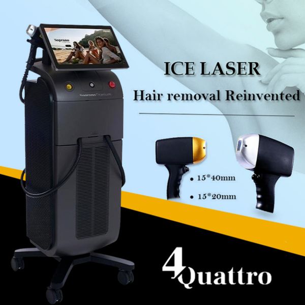 Máquina de remoção de pelos, laser de titânio al, alexandrite, para uso comercial, 3 comprimentos de onda diferentes, 808, diodo, máquina de remoção de pelos