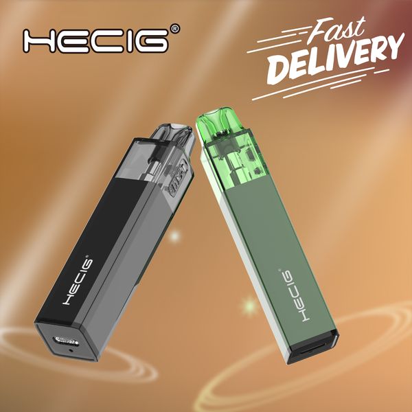 Hecig 600 Puff Orsosable Vape Authentic Vapers сетчатой катушкой, перезаряжаемые электронные сигареты могут быть заполнены с помощью электронного жидко