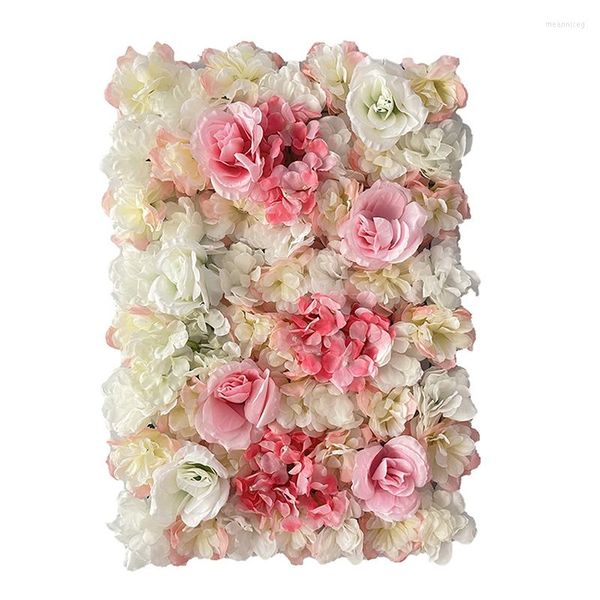 Fiori decorativi 40x60cm Pannello di fiori da parete con rose artificiali Anniversario Celebrazione delle feste Sfondo Pografia personalizzata