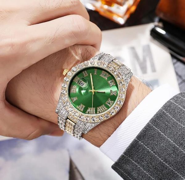 Herren-Luxus-Busins-Armbanduhr, römische Skala, Quarzuhr, modisch, lässig, Stahlband, Herrenuhr OEW93320083
