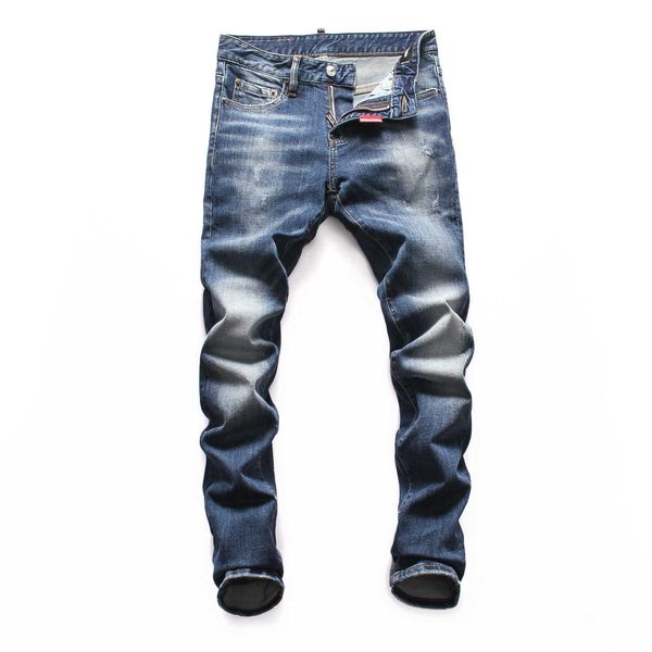 Neue trendige gewaschene Jeans und Hosen mit niedriger Taille und Füßen, Nachtclub-Puzzle-Mädchen mit Tränen D2