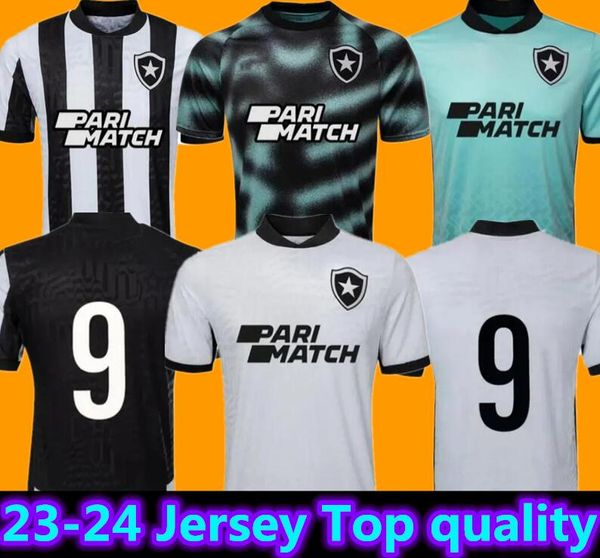 2023 2024 Botafogo FR Soccer Jerseys SOARES MATHEUS BABI BERNARDO O.SAUER 23 24 Home Preto e Branco Away Goleiro Camisa de Futebol Curto Homens Manga Uniformes