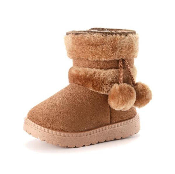 Детские зимние сапоги, зимние шерстяные толстые теплые хлопковые сапоги для мальчиков и девочек, плюшевая хлопковая обувь