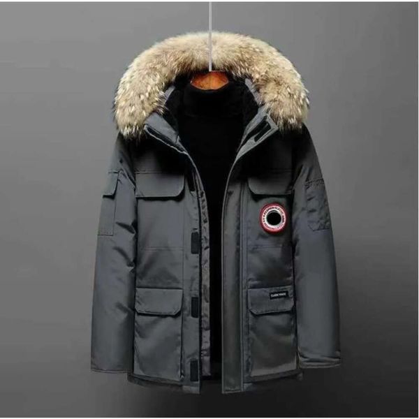 Erkekler Down Parkas Cananda Goosemen's Ceketler Kış İş Giysileri Ceket Açık Kalın Moda Sıcak Tutma Çift Canlı Yayın Hoodie Kaz Coat625