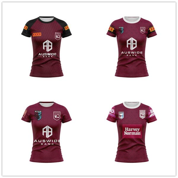 2023 Queensland Maroons Home Away Rugby Camicie Abbigliamento sportivo da donna Felpe da esterno T-shirt