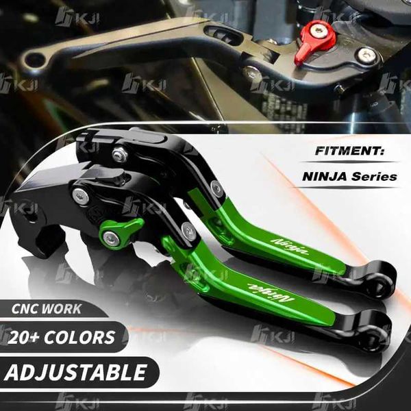 Para kawasaki ninja 125/250/300/400 2012-presente conjunto de alavanca de freio de embreagem ajustável dobrável alavancas acessórios do motor