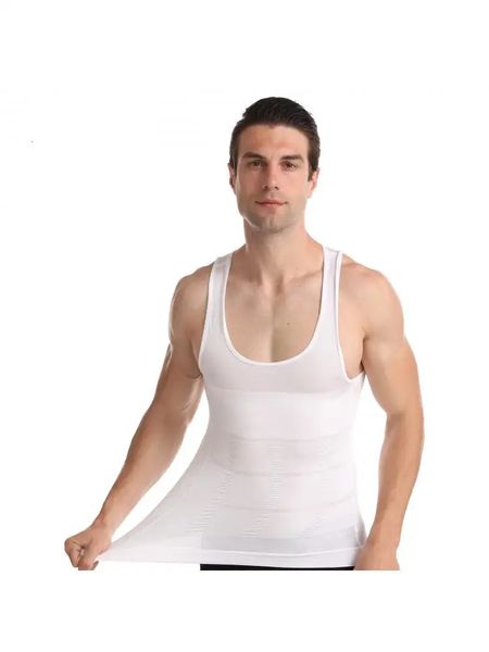 Shaper per la vita della pancia 5 pezzi bianchi per uomo vestiti modellanti per il corpo addome gilet stretto cintura per il torace biancheria intima traspirante protezione boxe fitness 231207