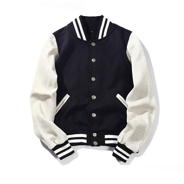 Jaquetas masculinas Moruancle Uni College Varsity Beisebol Cor Sólida Moda Letterman Outerwear para Casais Uniforme Drop Delivery Vestuário Dhux2