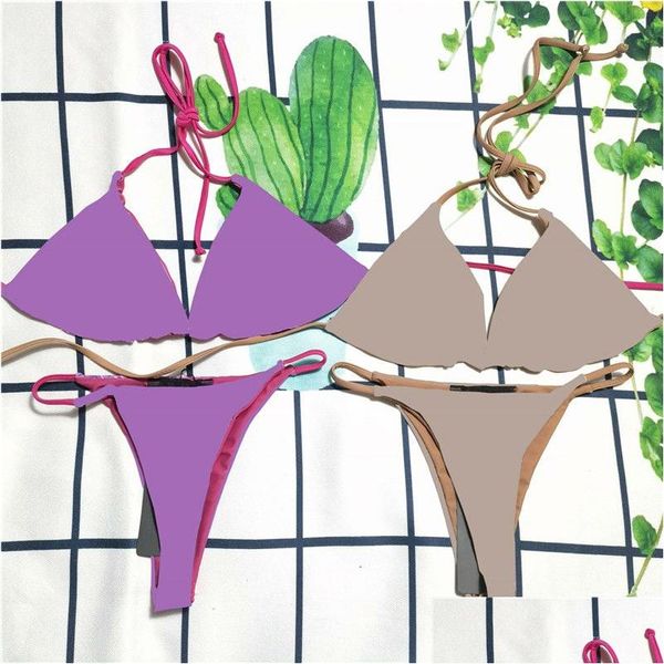 Zweiteilige Anzüge Damen Sommer Badeoberteile Bikini Unterwäsche Bademode Strand Badeanzug Baden Y Damen Badeanzüge Viele Stile Drop Delive Dh1Go