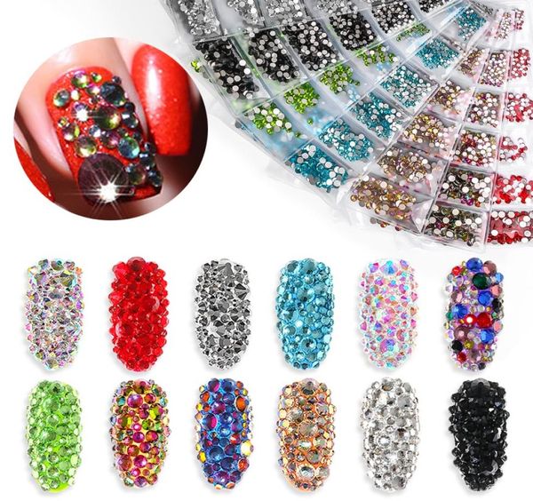 Tamax NA007 1300 pezzi di cristallo lucido per unghie strass Decorashion diamante per punte di unghie manicure unghie gioielli pietre accessori3539082