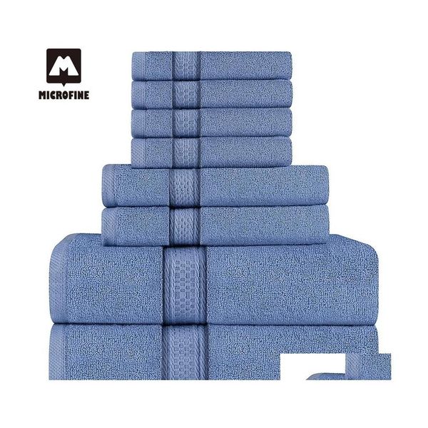 Asciugamano grande grande bagno in cotone set da bagno lusso mano viso morbido e spesso doccia sauna hammam coperta uomo donna Toalla 3 pezzi consegna goccia H Dhkrv