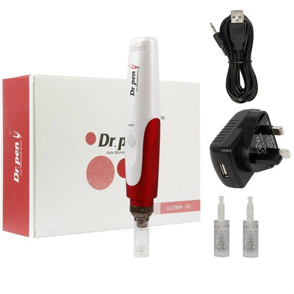 DR. PEN N2 Dr Pen Auto Electric Mirco Derma Pen Stamp Auto Wireless Battery Micro Needles Wiederaufladbar mit Einwegkartuschen BJ