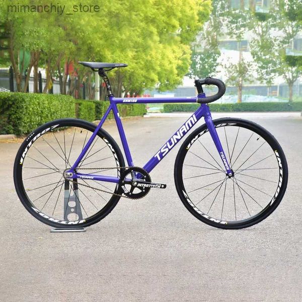 Bikes Fixie Fixie Gear Fixe Bike Tsunami Track Sing Speed Racing Bicyc 700C SNM100 ALLUMINUM ALLUMINUM ALLAY Frame di ciclismo Parti di ciclismo CustomIzab Q231129