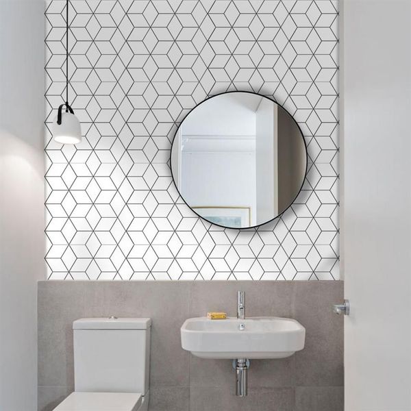 10 pezzi adesivo per piastrelle a mosaico autoadesivo per bagno adesivo da parete per backsplash cucina impermeabile decorazione domestica moderna nordica fai da te287b