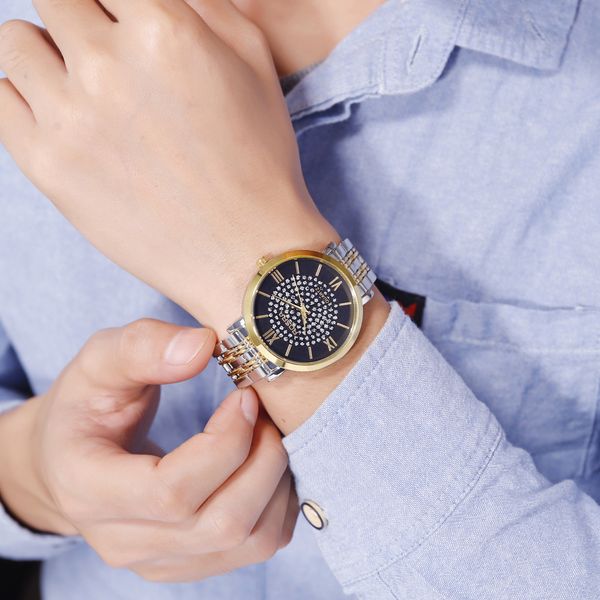 Роскошное качество моды мужчины смотрят циферблаты Quartz Watch нержавеющая сталь Дата наручных часов для Mens Gift Rejoles Оптовые и розничные