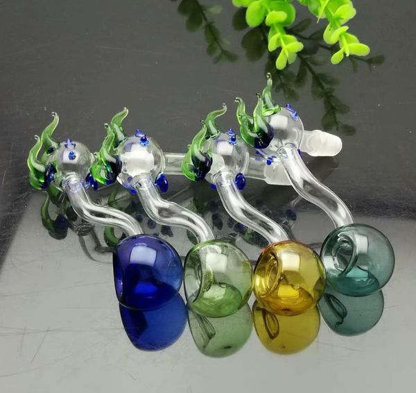 Tubos de fumantes aeecssories Glass glangs bongos novos e europeus e americanos torneira côncavo Pote côncavo