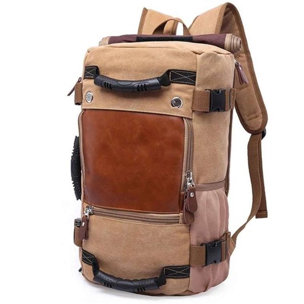 KAKA Vintage Leinwand Reise Rucksack Männer Frauen Große Kapazität Gepäck Schulter Taschen Rucksäcke Männlichen Wasserdichte Rucksack tasche pack 210253n