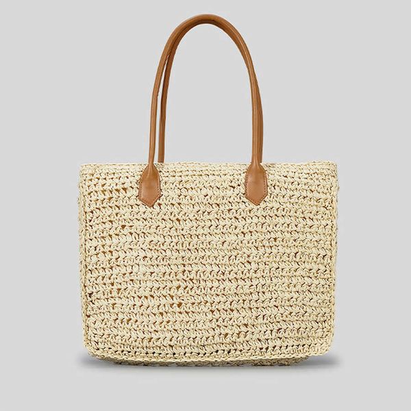 Nxy Handmade Straw Flowers Weave Tote Bag Large Capacity Luxury Designer Handtasches for Women Fashion Vacation Shoulder Beach 230424