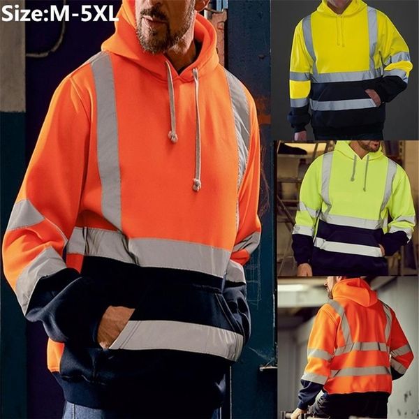 Giacche da ciclismo da uomo Uomo Lavoro su strada Pullover ad alta visibilità Felpa con cappuccio a maniche lunghe Top Camicetta Sport Run Jacket215B