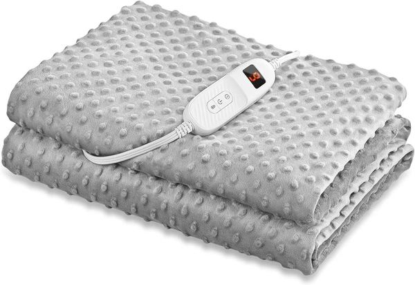 Coperta elettrica riscaldata Queen Size con 6 livelli 8 ore di spegnimento automatico Flanella ultra morbida Riscaldamento completo del corpo Lavabile in lavatrice 231129