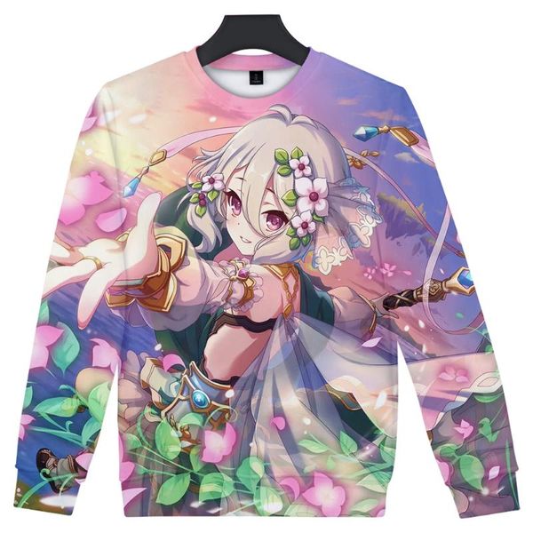 Erkek Hoodies Sweatshirts Prenses Connect Re -Dive Natsume Kokoro Kyaru 3D Baskı Sonbahar Kış Tatil Tutkulu Stil Erkekler/Kadınlar Kawaii C