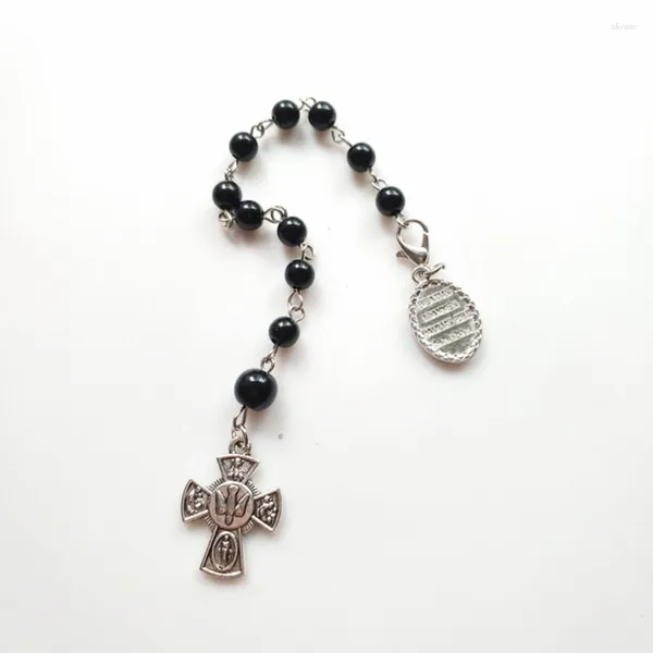 Strand rosário pulseira contas religiosas charme pingente pulseira fé jóias presente dropship