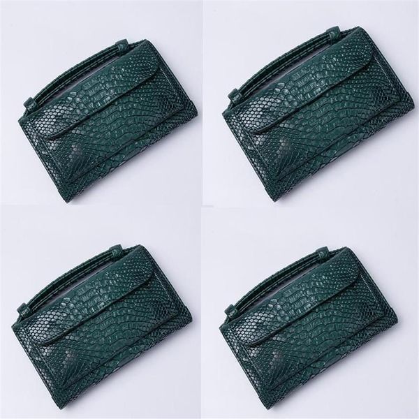 Portafogli Portafoglio da donna di lusso stile Arabia Saudita modello coccodrillo porta carte multifunzionale per ragazze con pochette lunga borsa verde212m