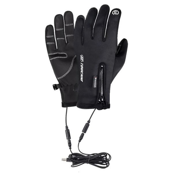 Skihandschuhe 1 Paar beheizte Radfahren Elektrische Handwärmer USB Winter Warm für Outdoor Wandern Motorrad Camping 231129