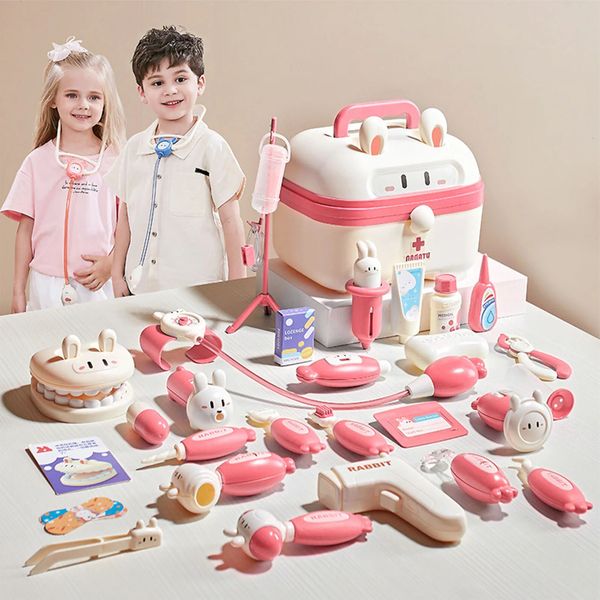 Ferramentas Oficina Brinquedo Crianças Doutor Pretend Role Play Kit Simulação Dentista Caixa Meninas Jogo Educacional Brinquedos Para Crianças Estetoscópio 231129