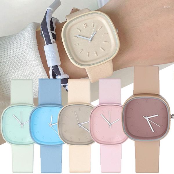 Нарученные часы Candy Square Quartz Digital Watch Fashion Women Watch Sports Electronic Chocks Clocks