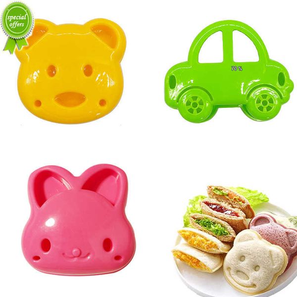 Neue Sandschneider Mini Cartoon Bär Eichhörnchen Seehund Brotmesser Sandschneider Versiegelung für Kinder Bento Mittagessen Backform