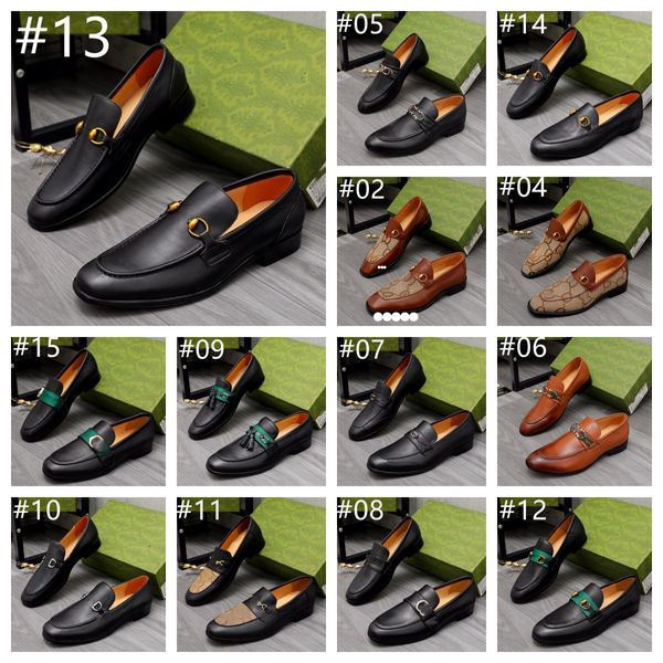 Luxo Men Sapatos de couro Crocodile Pattern