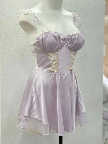 Damen-Nachtwäsche, weiche Seide, Nachtkleid, sexy Dessous, Damen, Spitze, reines Nachthemd, Pyjamas, Outfits, Kostüme, Cosplay, Anime, Lolita, Mädchen 2023