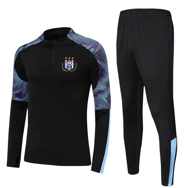 Royal Sporting Club Anderlecht Bambini Taglia dalla 4XS alla 2XL Tute da corsa Set Uomo Tute da calcio outdoor Home Kit Giacche Pantaloni Spor336C