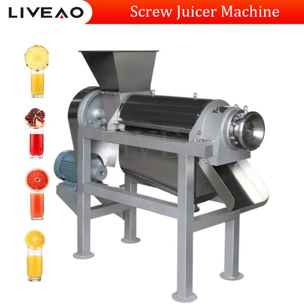 Industrielle Schneckenpresse Granatapfel-Frucht-Entsafter-Extraktor-Apfel-Zitronen-Saft-Maschine