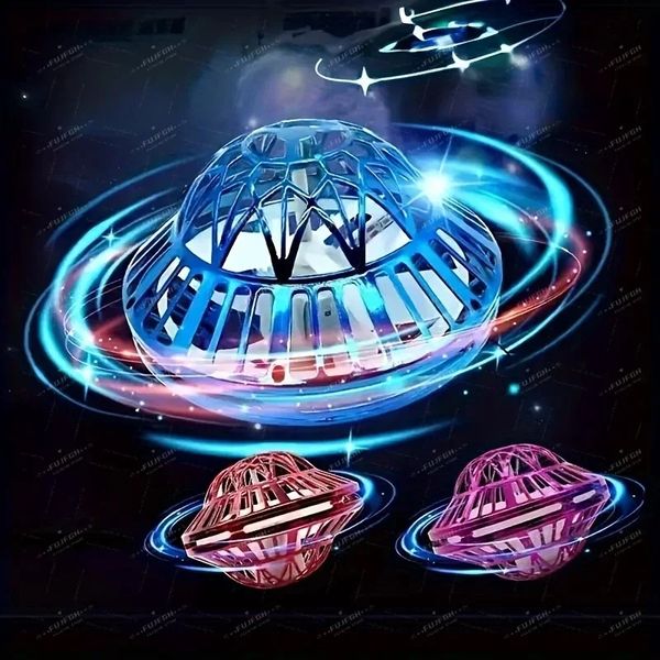 Palla volante Boomerang Giocattolo volante magico con luci a LED Drone Hover Ball Rilascio di stress Spinner volante Fidget Toys Regali per la famiglia per bambini