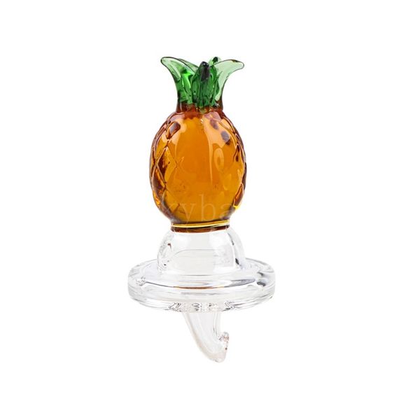 DHL Beracky Ananas-Frucht-Vergaserdeckel, Jackfruchtfarbener Glas-Vergaserdeckel zum Rauchen, nahtlos geschweißter, regelmäßig geschweißter Quarz-Banger für Wasserbongs-Rigs