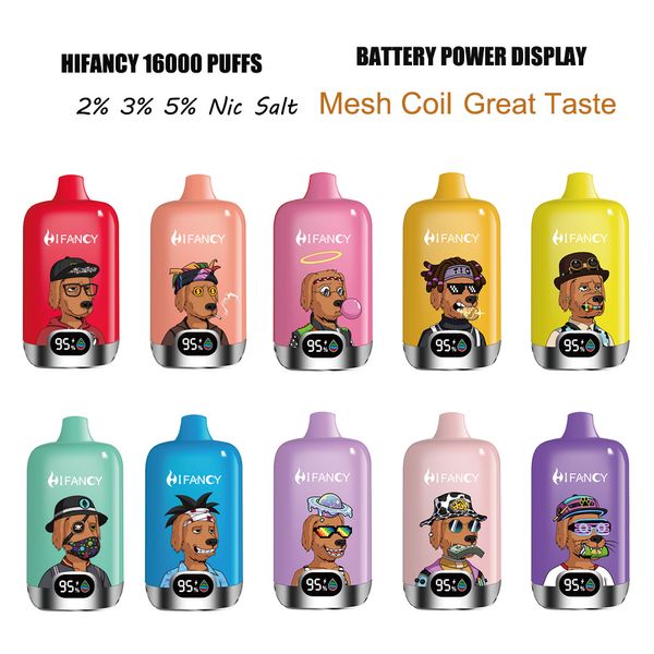 Disponibile hifancy 16000 vapes soffio usa e getta 15k e sigaretta soffio vape 12000 scatola digitale 26ml batteria 650mah ricaricabile vaper carrelli desechable elfbar