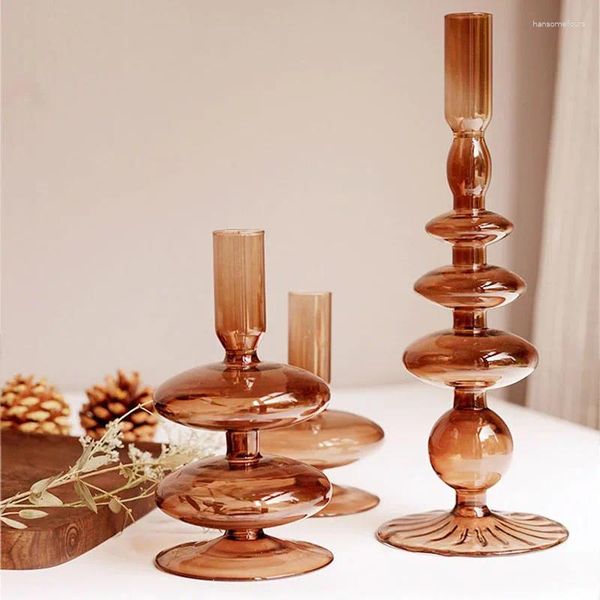 Portacandele Portacandele per decorazioni per il tavolo da pranzo Candele decorative per la luce del tè Decorazione per la casa Candeliere moderno