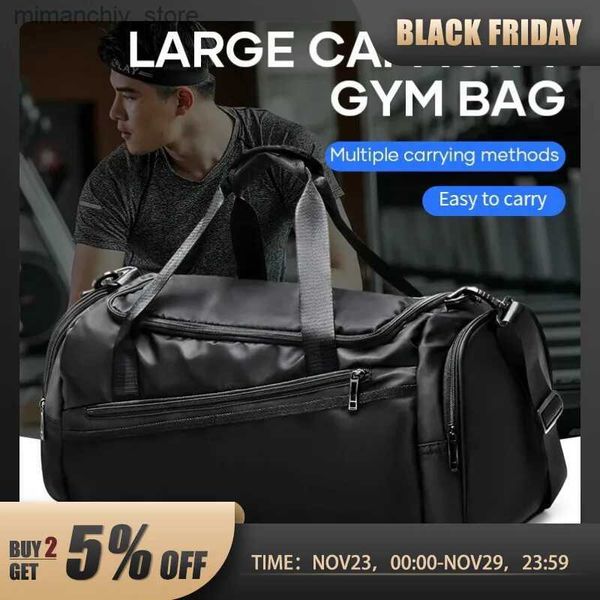 Sacos ao ar livre Likros Sports Gym Bag Travel Duffel Bag com compartimento para sapatos para homens Mulheres 40L leve Foldab Duffel Bag Workout Bag Q231130