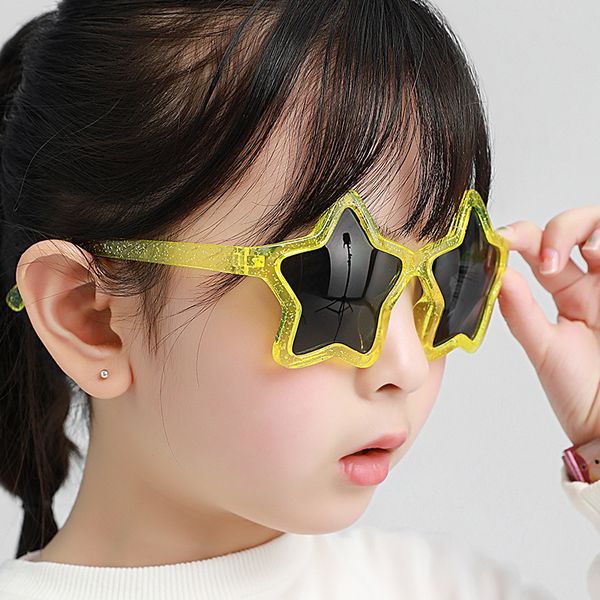 Sonnenbrille für Kinder, Kinder, niedlich, Junge, Mädchen, Stern, 2023, trendige Partyartikel, Fotoshow, Dekor, Rosa, Braun, Schwarz